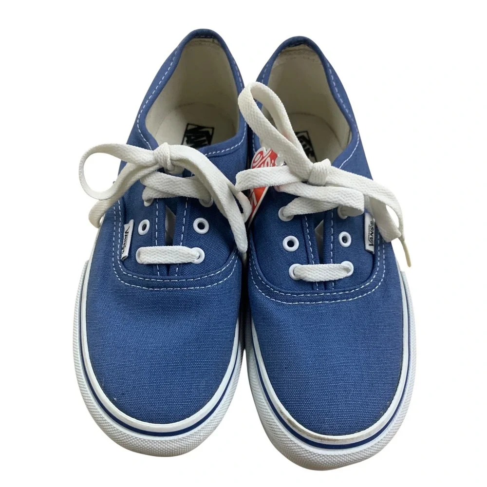 Vans Authentic Kids Classic Blue Canvas Low Top Lace Up‎ Sneakers Shoes KIDS 3.5
